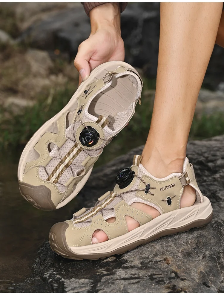 High-quality men's leisure sports sandals summer new breathable outdoor sandals with thick soles and comfortable sandals 38-47