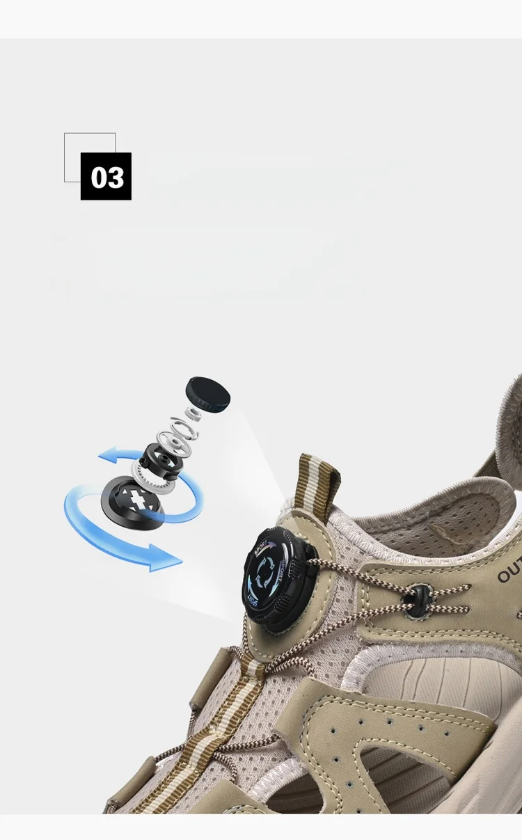 High-quality men's leisure sports sandals summer new breathable outdoor sandals with thick soles and comfortable sandals 38-47