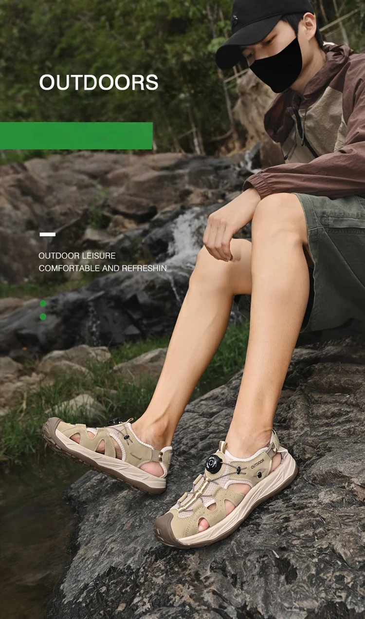 High-quality men's leisure sports sandals summer new breathable outdoor sandals with thick soles and comfortable sandals 38-47