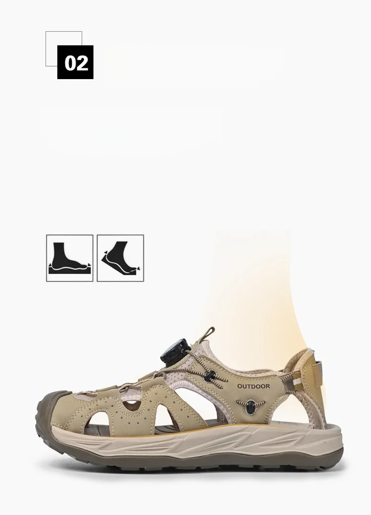 High-quality men's leisure sports sandals summer new breathable outdoor sandals with thick soles and comfortable sandals 38-47