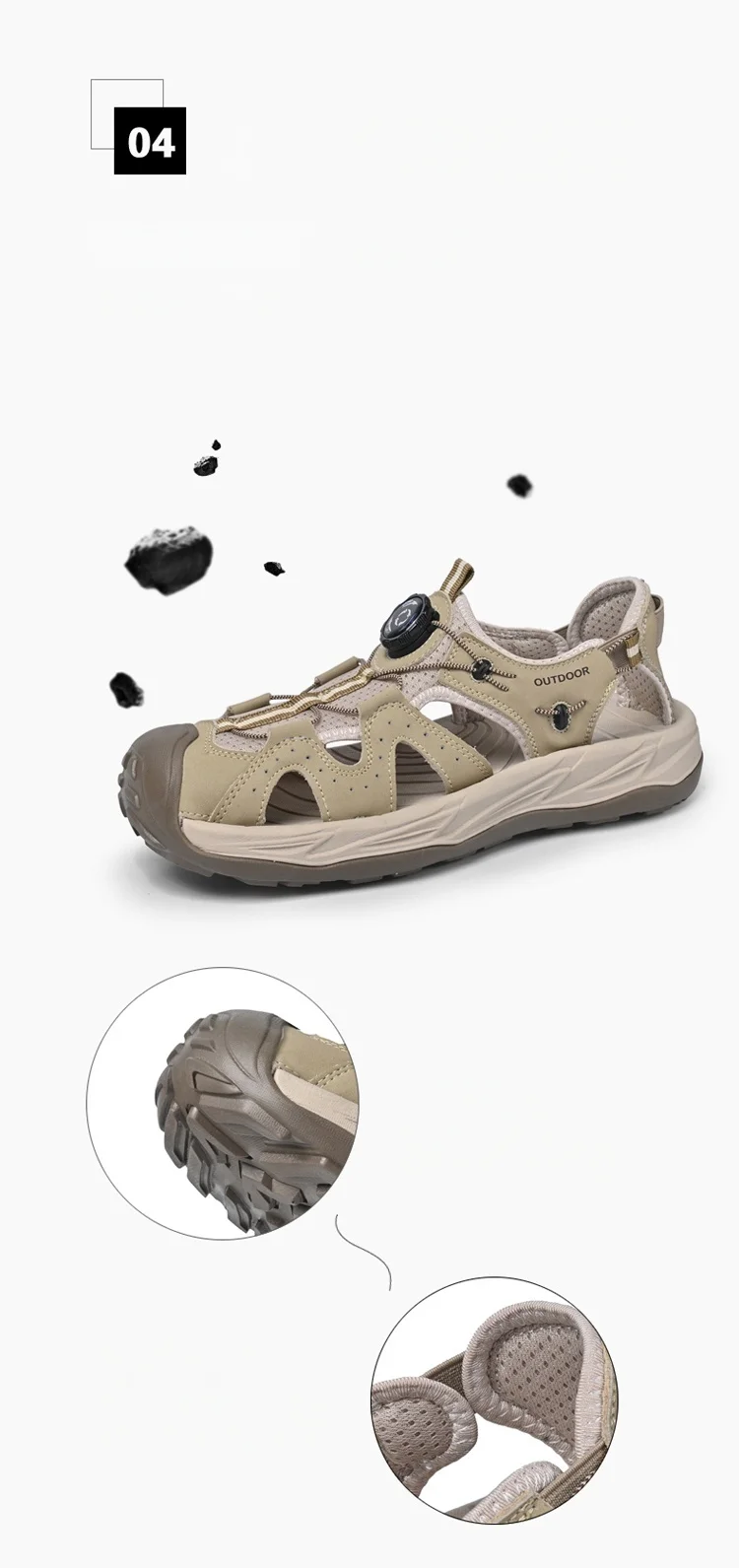 High-quality men's leisure sports sandals summer new breathable outdoor sandals with thick soles and comfortable sandals 38-47