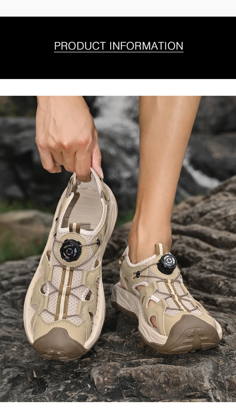 High-quality men's leisure sports sandals summer new breathable outdoor sandals with thick soles and comfortable sandals 38-47