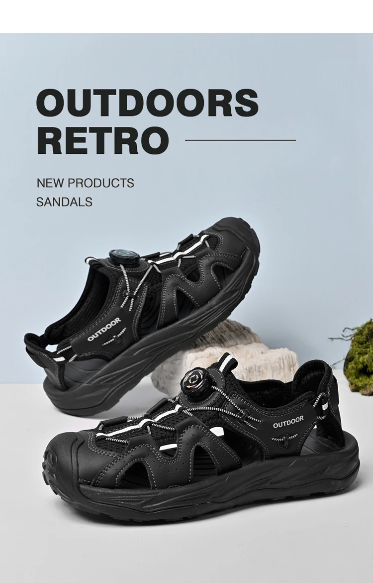 High-quality men's leisure sports sandals summer new breathable outdoor sandals with thick soles and comfortable sandals 38-47