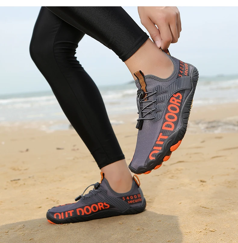 Unisex Five Fingers Barefoot Water Shoes Non-Slip Quick Dry Beach Shoes For Men Women Outdoor Swimming Surfing Fitness Sneakers