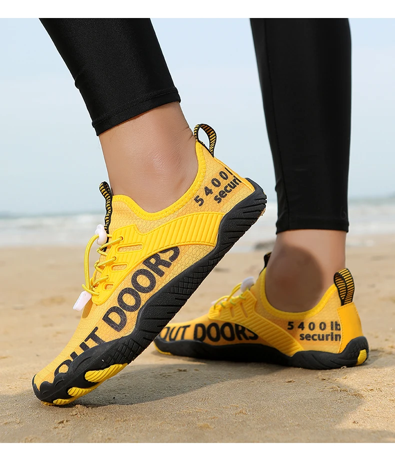 Unisex Five Fingers Barefoot Water Shoes Non-Slip Quick Dry Beach Shoes For Men Women Outdoor Swimming Surfing Fitness Sneakers