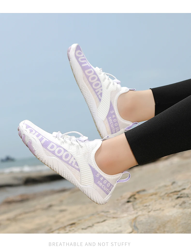 Unisex Five Fingers Barefoot Water Shoes Non-Slip Quick Dry Beach Shoes For Men Women Outdoor Swimming Surfing Fitness Sneakers