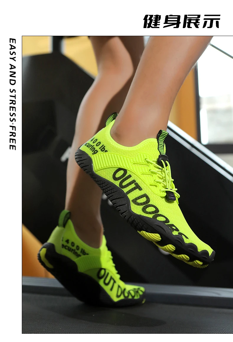 Unisex Five Fingers Barefoot Water Shoes Non-Slip Quick Dry Beach Shoes For Men Women Outdoor Swimming Surfing Fitness Sneakers