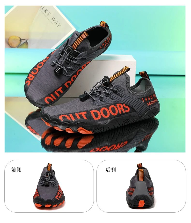 Unisex Five Fingers Barefoot Water Shoes Non-Slip Quick Dry Beach Shoes For Men Women Outdoor Swimming Surfing Fitness Sneakers
