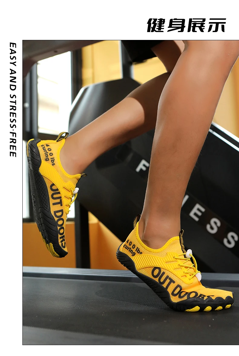Unisex Five Fingers Barefoot Water Shoes Non-Slip Quick Dry Beach Shoes For Men Women Outdoor Swimming Surfing Fitness Sneakers