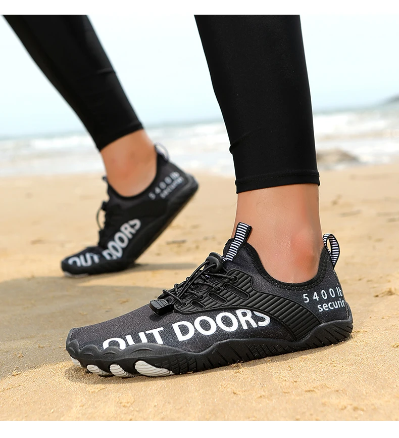 Unisex Five Fingers Barefoot Water Shoes Non-Slip Quick Dry Beach Shoes For Men Women Outdoor Swimming Surfing Fitness Sneakers