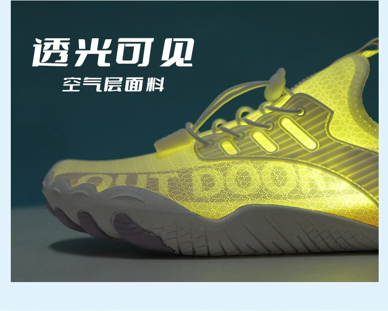 Unisex Five Fingers Barefoot Water Shoes Non-Slip Quick Dry Beach Shoes For Men Women Outdoor Swimming Surfing Fitness Sneakers
