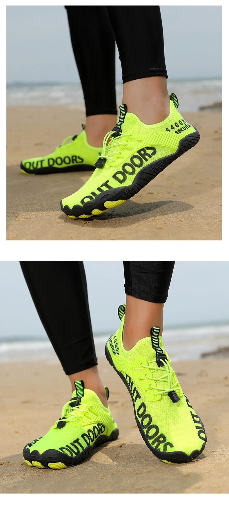 Unisex Five Fingers Barefoot Water Shoes Non-Slip Quick Dry Beach Shoes For Men Women Outdoor Swimming Surfing Fitness Sneakers