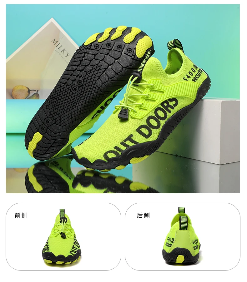 Unisex Five Fingers Barefoot Water Shoes Non-Slip Quick Dry Beach Shoes For Men Women Outdoor Swimming Surfing Fitness Sneakers