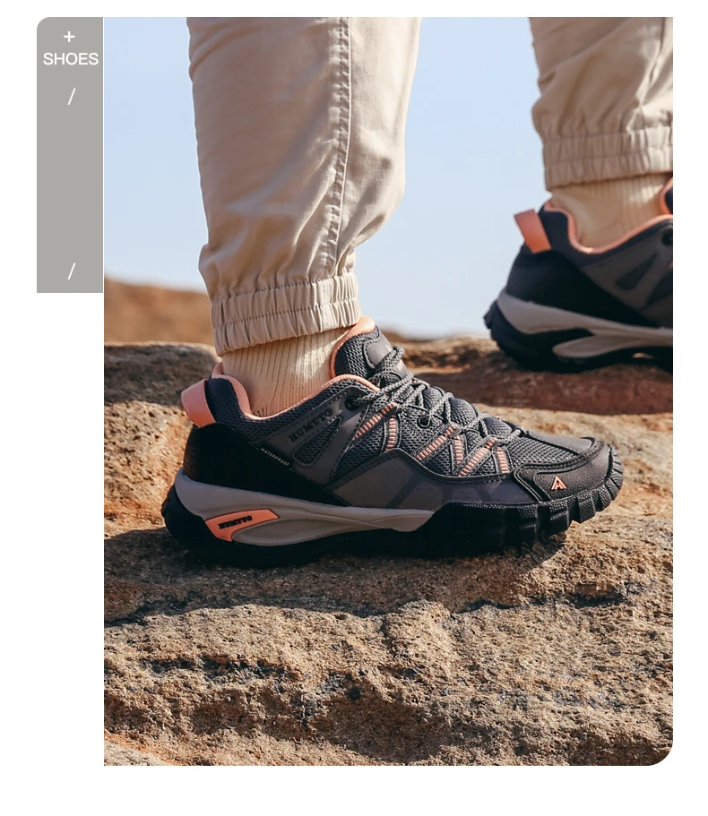 HUMTTO Hiking Shoes for Women Wear-resistant Outdoor Women's Sports Shoes Lace-Up Climbing Trekking Sneakers Woman 110609B
