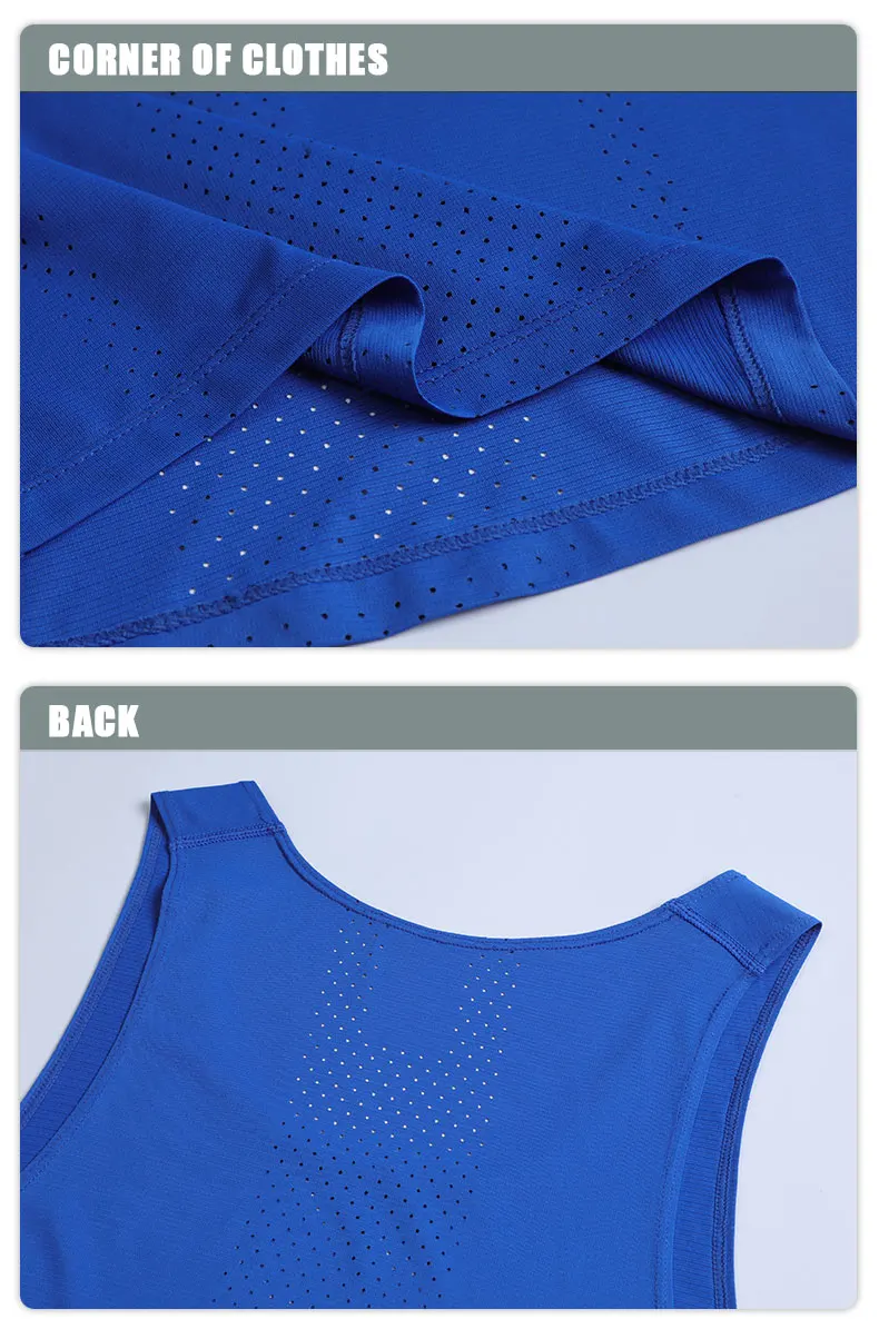 Men Leisure Sleeveless T-shirt Basketball Activewear Fitness Workout Sleeveless Tank Breathable and Quick-drying Running Top