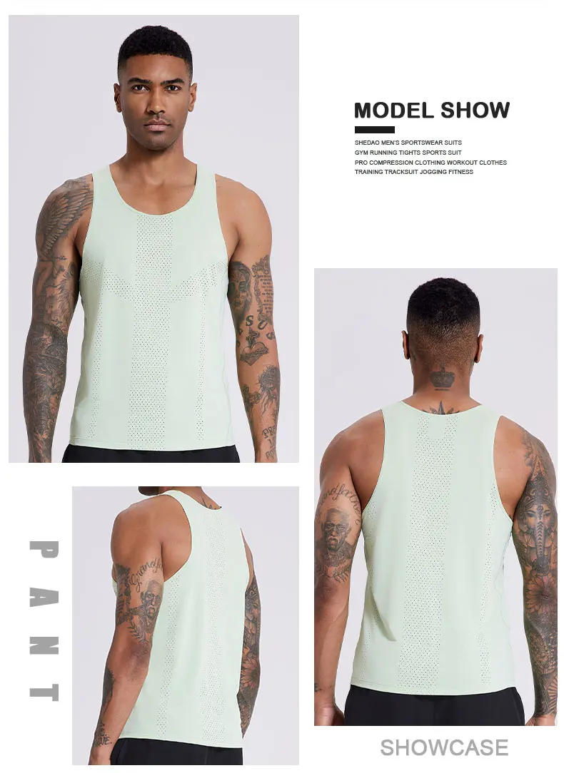 Men Leisure Sleeveless T-shirt Basketball Activewear Fitness Workout Sleeveless Tank Breathable and Quick-drying Running Top