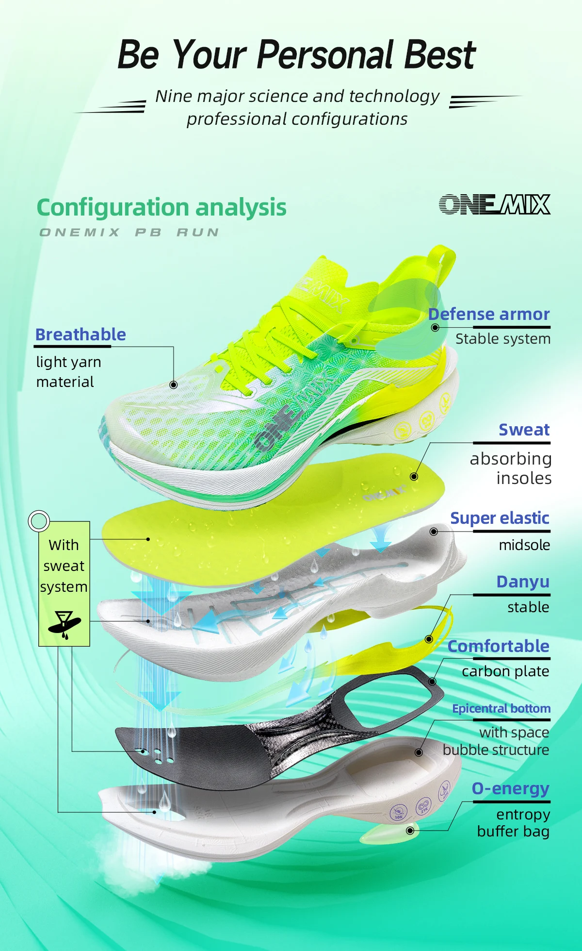 ONEMIX 2026 Professional Marathon Running Shoes for Men Anti-slip Ultra-light Rebound Athletic Carbon Plate Sport Shoes Sneakers