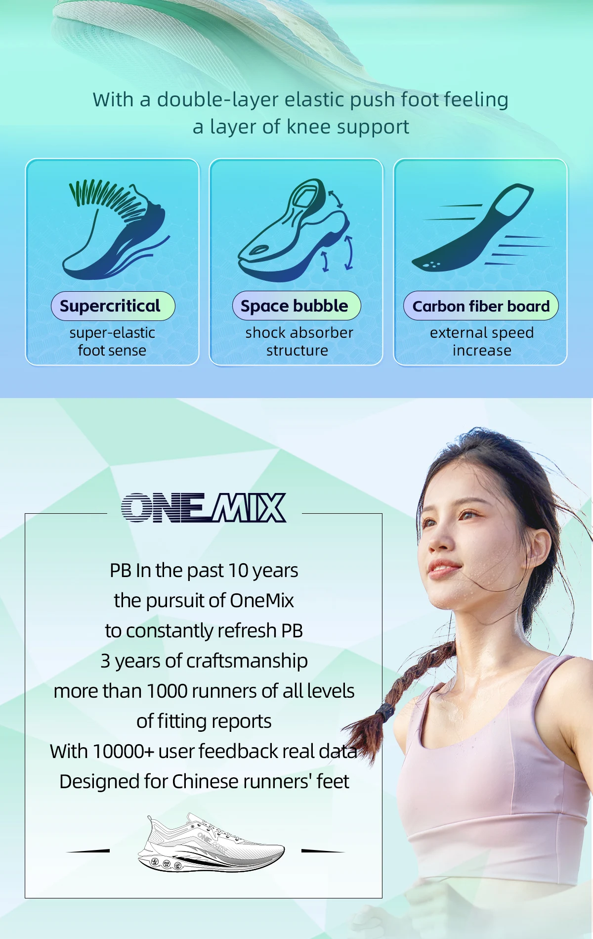 ONEMIX 2026 Professional Marathon Running Shoes for Men Anti-slip Ultra-light Rebound Athletic Carbon Plate Sport Shoes Sneakers