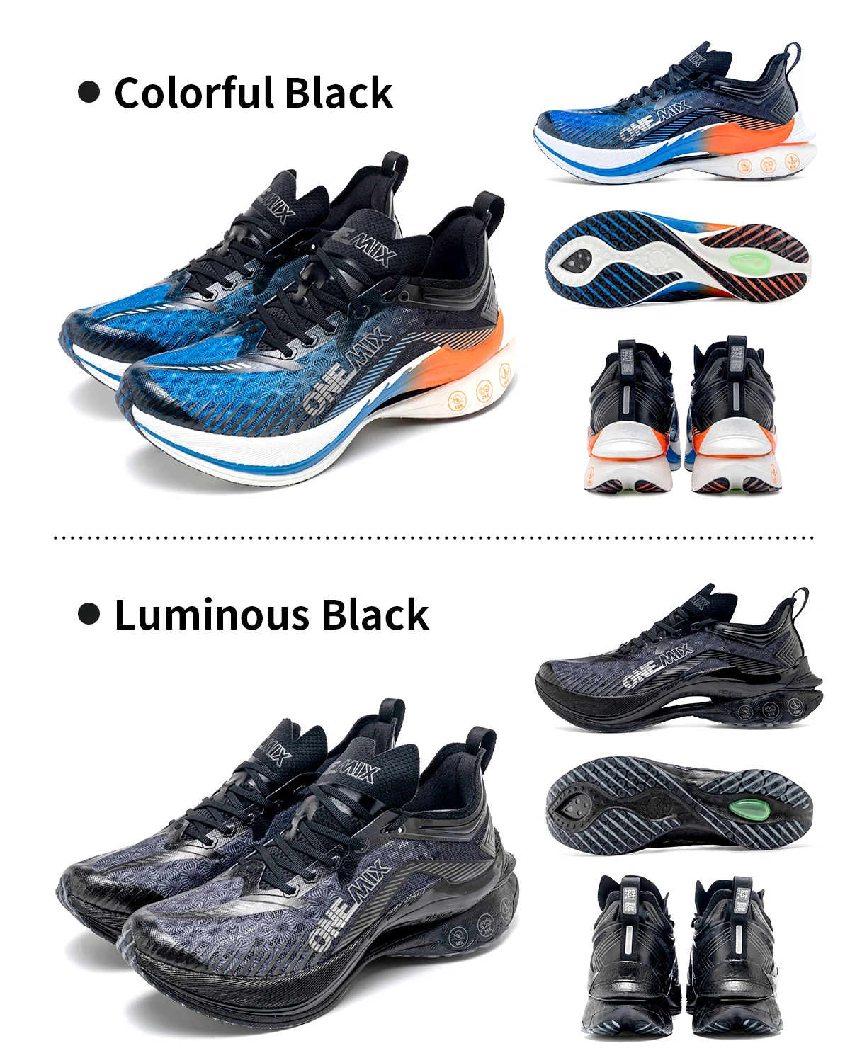 ONEMIX 2026 Professional Marathon Running Shoes for Men Anti-slip Ultra-light Rebound Athletic Carbon Plate Sport Shoes Sneakers