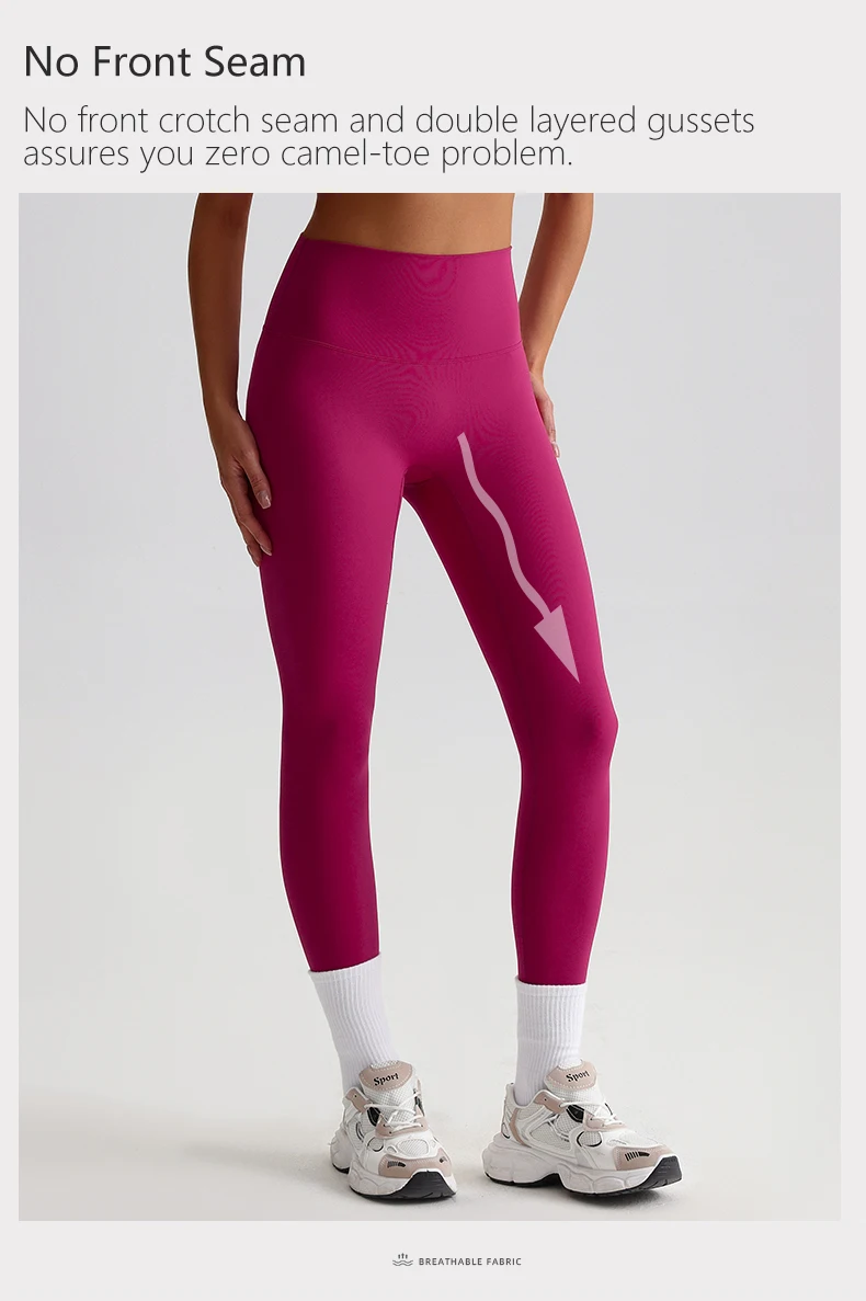 Buttery Soft Spandex Gym Tights Tummy Control Yoga Pants No Camel Toe High Waist Sport Leggings Push Up Running Pants For Women