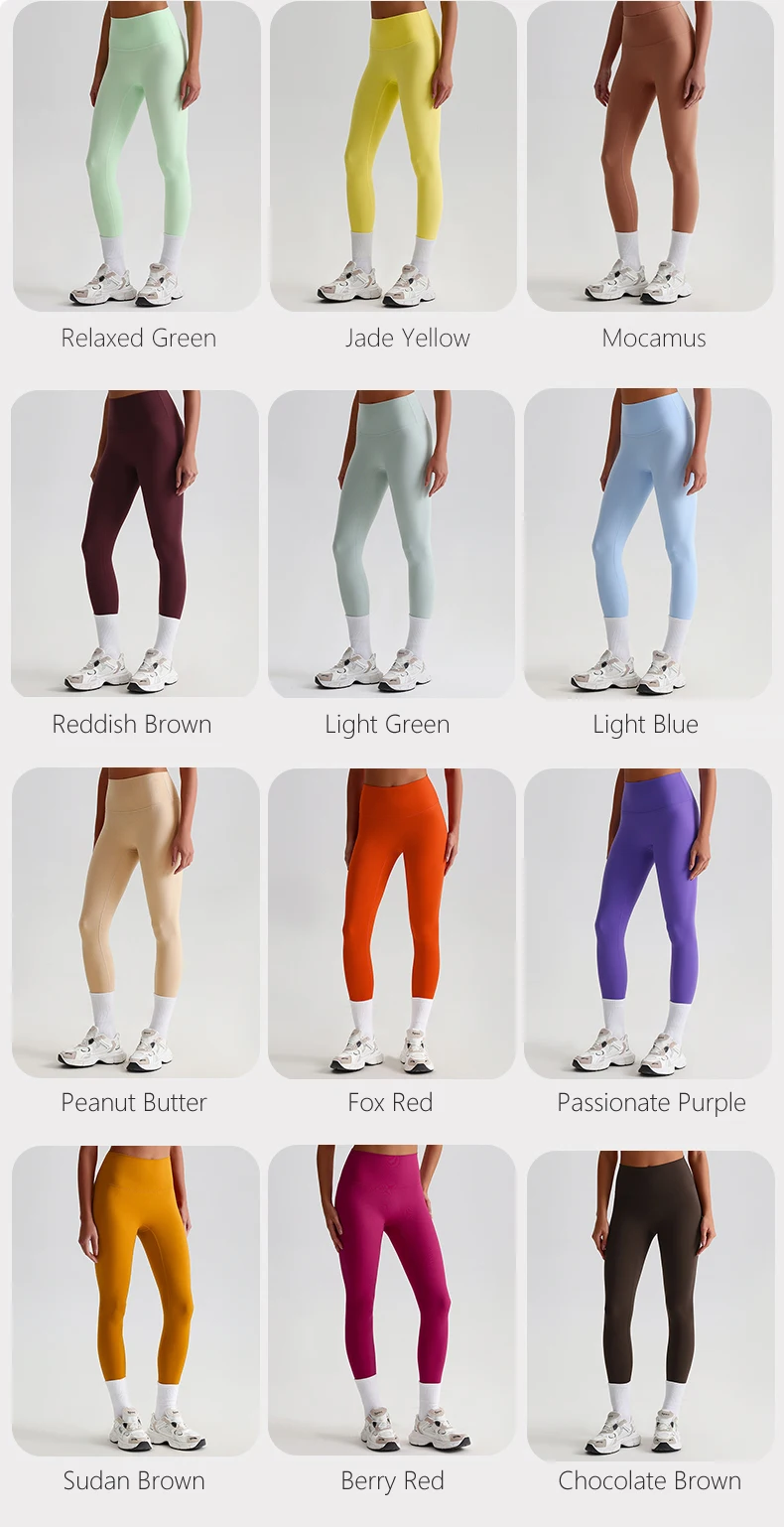 Buttery Soft Spandex Gym Tights Tummy Control Yoga Pants No Camel Toe High Waist Sport Leggings Push Up Running Pants For Women
