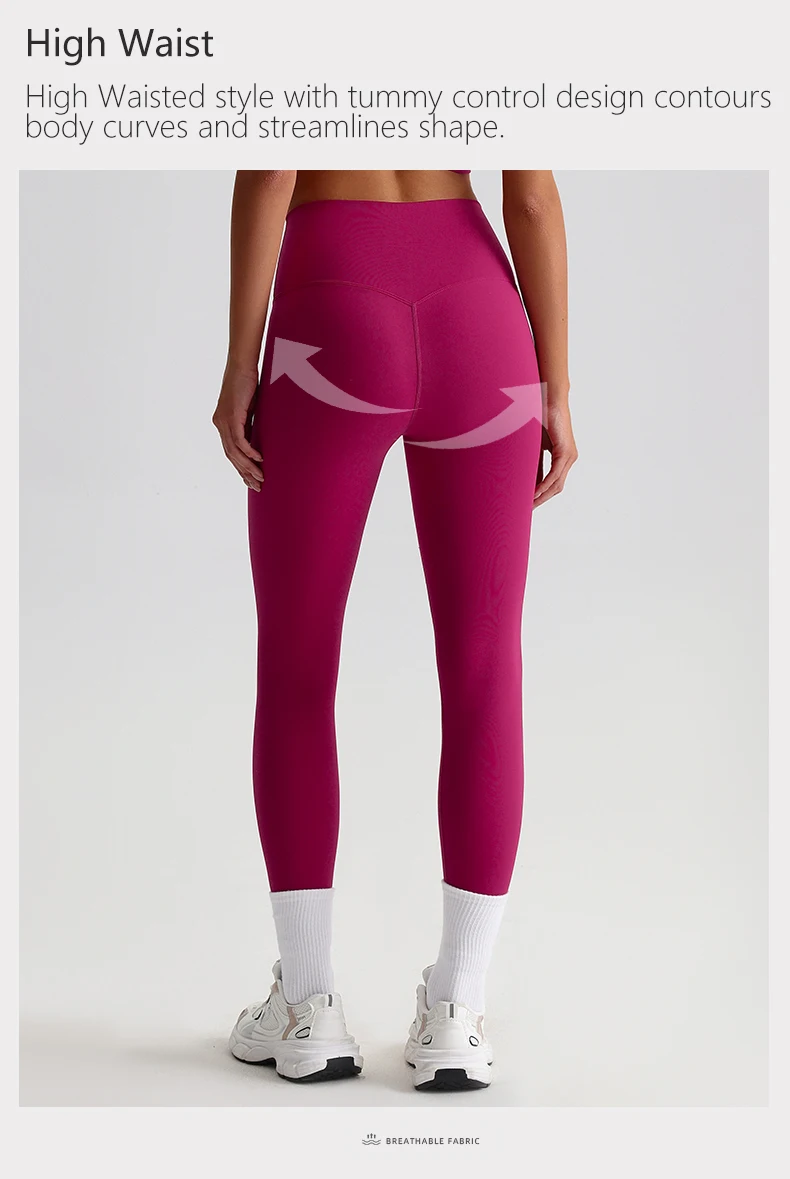 Buttery Soft Spandex Gym Tights Tummy Control Yoga Pants No Camel Toe High Waist Sport Leggings Push Up Running Pants For Women