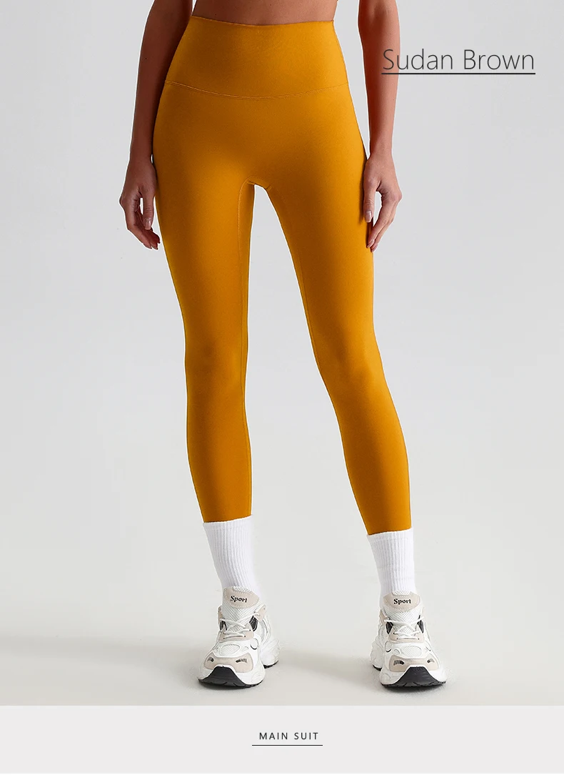 Buttery Soft Spandex Gym Tights Tummy Control Yoga Pants No Camel Toe High Waist Sport Leggings Push Up Running Pants For Women