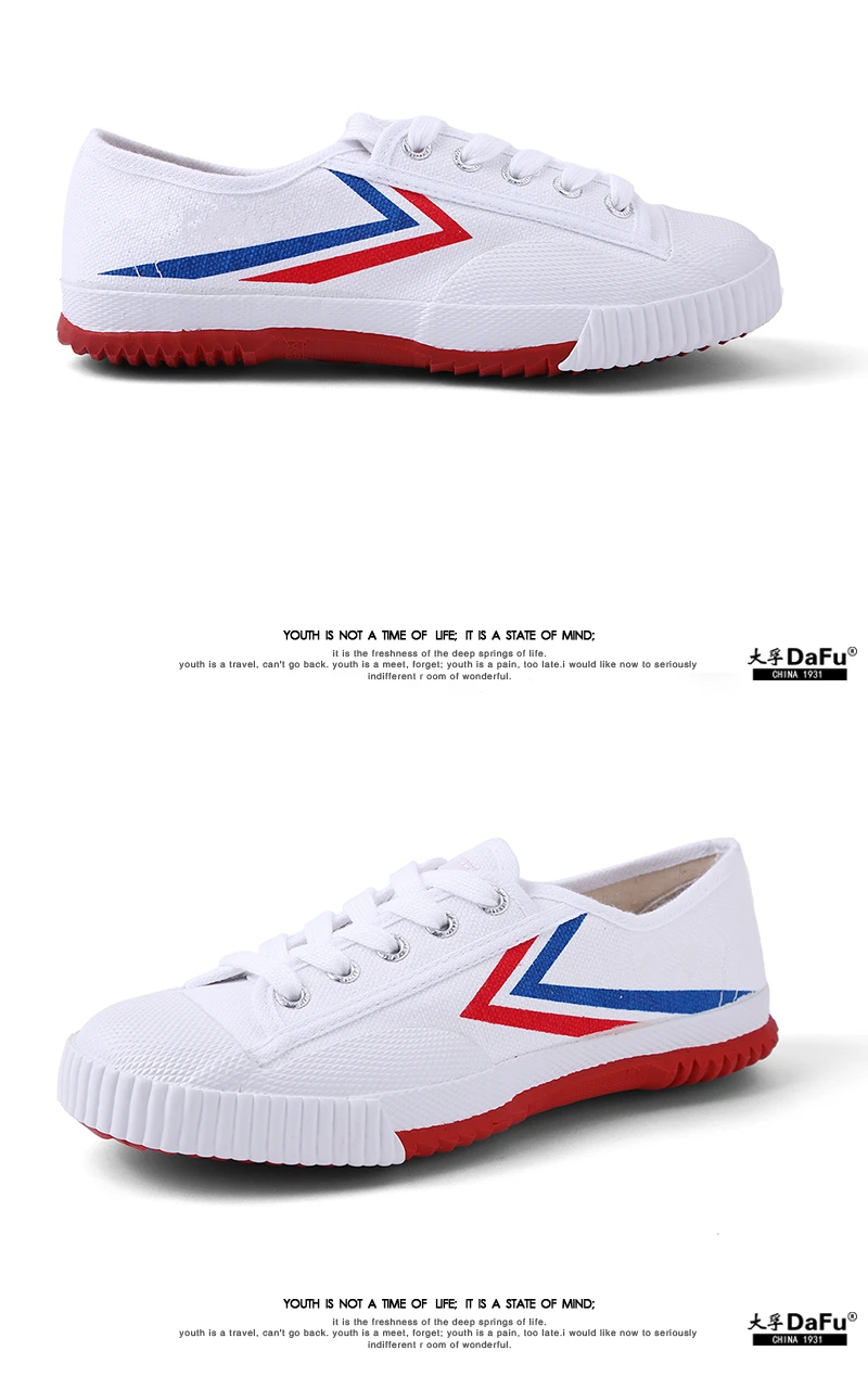 Dafu Kungfu Original Parkour Shoes Classical Training Shoes Martial Arts Sneakers White 3005