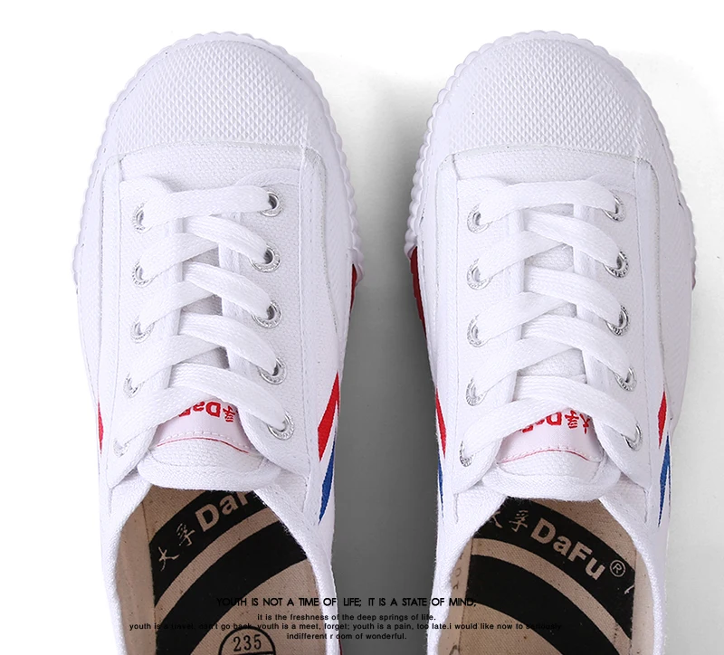 Dafu Kungfu Original Parkour Shoes Classical Training Shoes Martial Arts Sneakers White 3005
