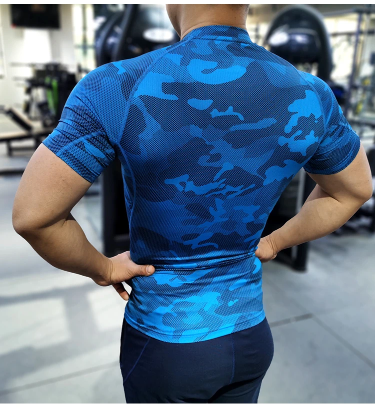 Men Compression T-shirt Male Sporting Skinny Tee Shirt Homme Gyms Running Tight Sweatshirts Fitness Sports Rashguard Plus Size