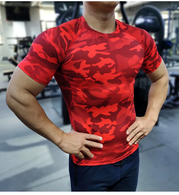 Men Compression T-shirt Male Sporting Skinny Tee Shirt Homme Gyms Running Tight Sweatshirts Fitness Sports Rashguard Plus Size