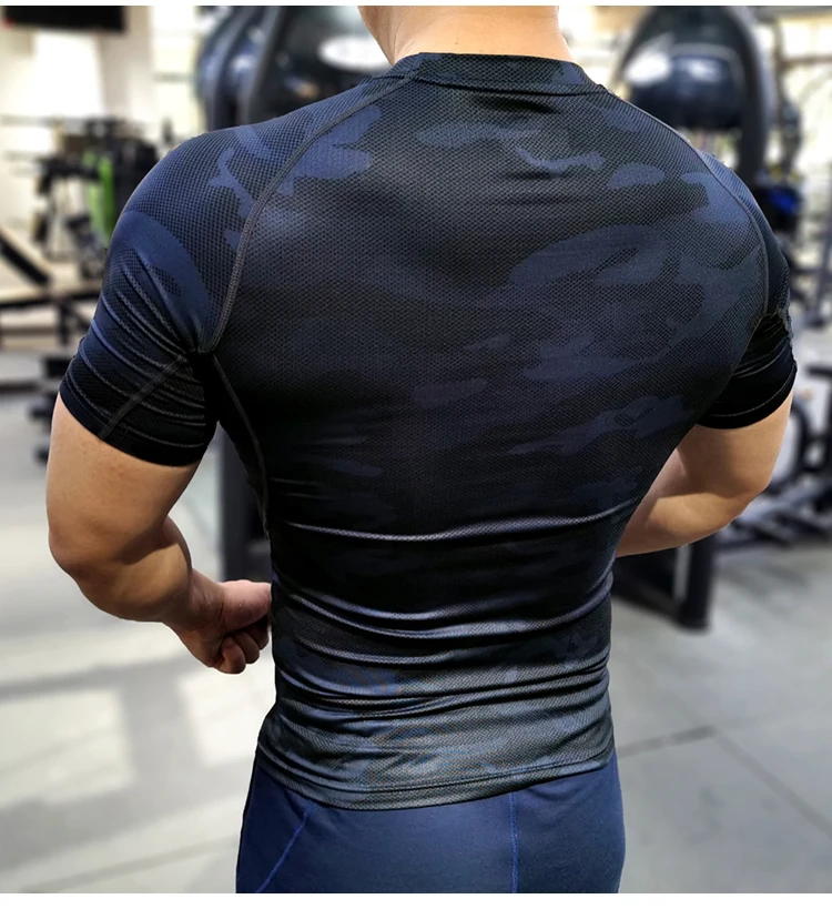 Men Compression T-shirt Male Sporting Skinny Tee Shirt Homme Gyms Running Tight Sweatshirts Fitness Sports Rashguard Plus Size