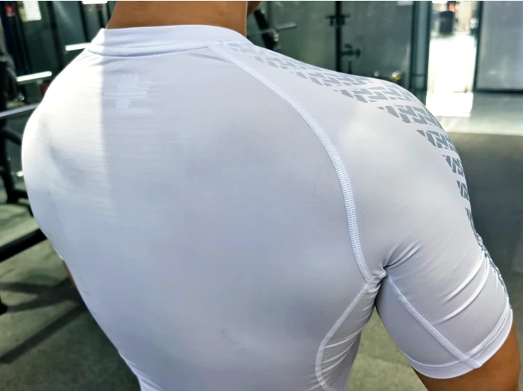 Men Compression T-shirt Male Sporting Skinny Tee Shirt Homme Gyms Running Tight Sweatshirts Fitness Sports Rashguard Plus Size