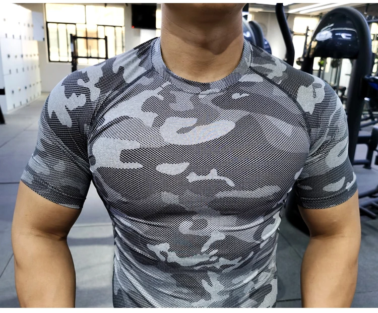 Men Compression T-shirt Male Sporting Skinny Tee Shirt Homme Gyms Running Tight Sweatshirts Fitness Sports Rashguard Plus Size