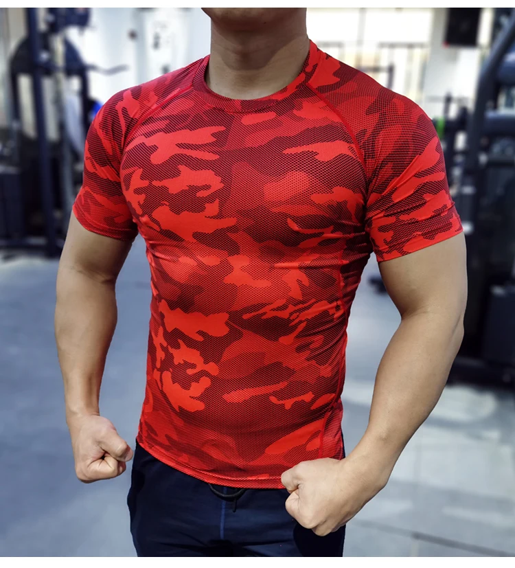 Men Compression T-shirt Male Sporting Skinny Tee Shirt Homme Gyms Running Tight Sweatshirts Fitness Sports Rashguard Plus Size