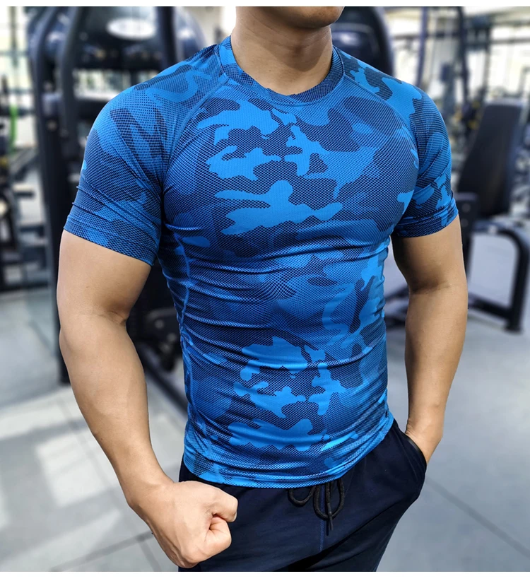 Men Compression T-shirt Male Sporting Skinny Tee Shirt Homme Gyms Running Tight Sweatshirts Fitness Sports Rashguard Plus Size