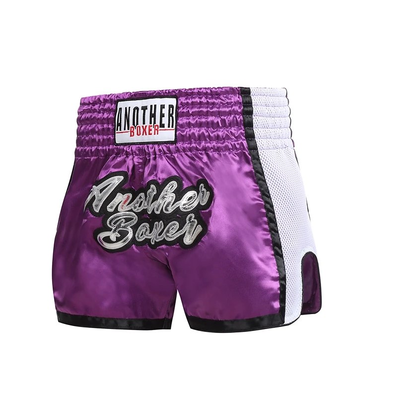 Muay Thai Shorts Men Women Kids Pink Boxing Training Kickboxing Pants Breathable MMA Shorts Combat Martial Arts Fight Clothing