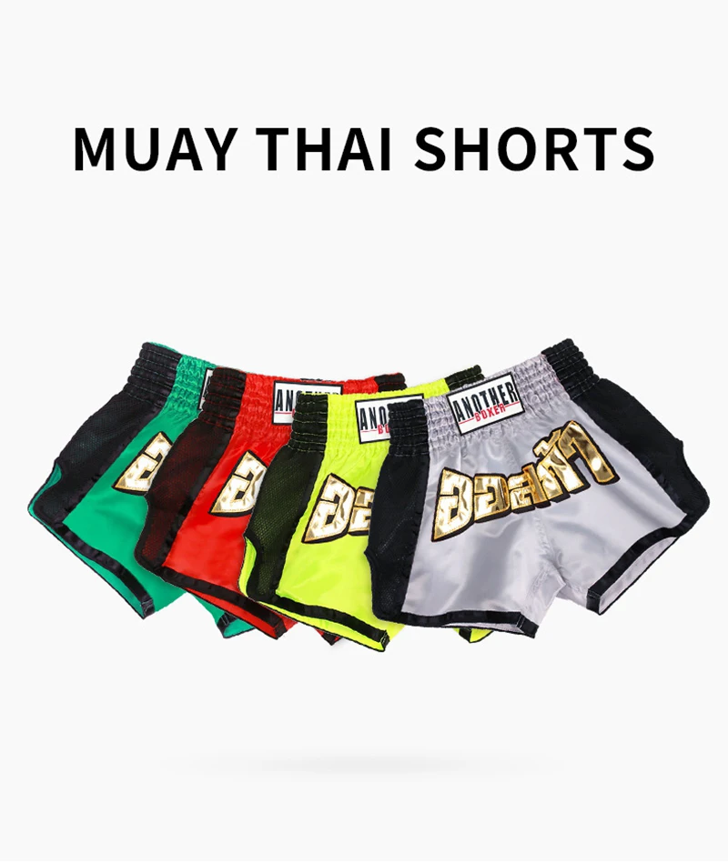 Muay Thai Shorts Men Women Kids Pink Boxing Training Kickboxing Pants Breathable MMA Shorts Combat Martial Arts Fight Clothing