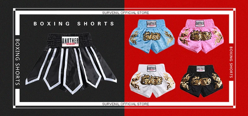 Muay Thai Shorts Men Women Kids Pink Boxing Training Kickboxing Pants Breathable MMA Shorts Combat Martial Arts Fight Clothing