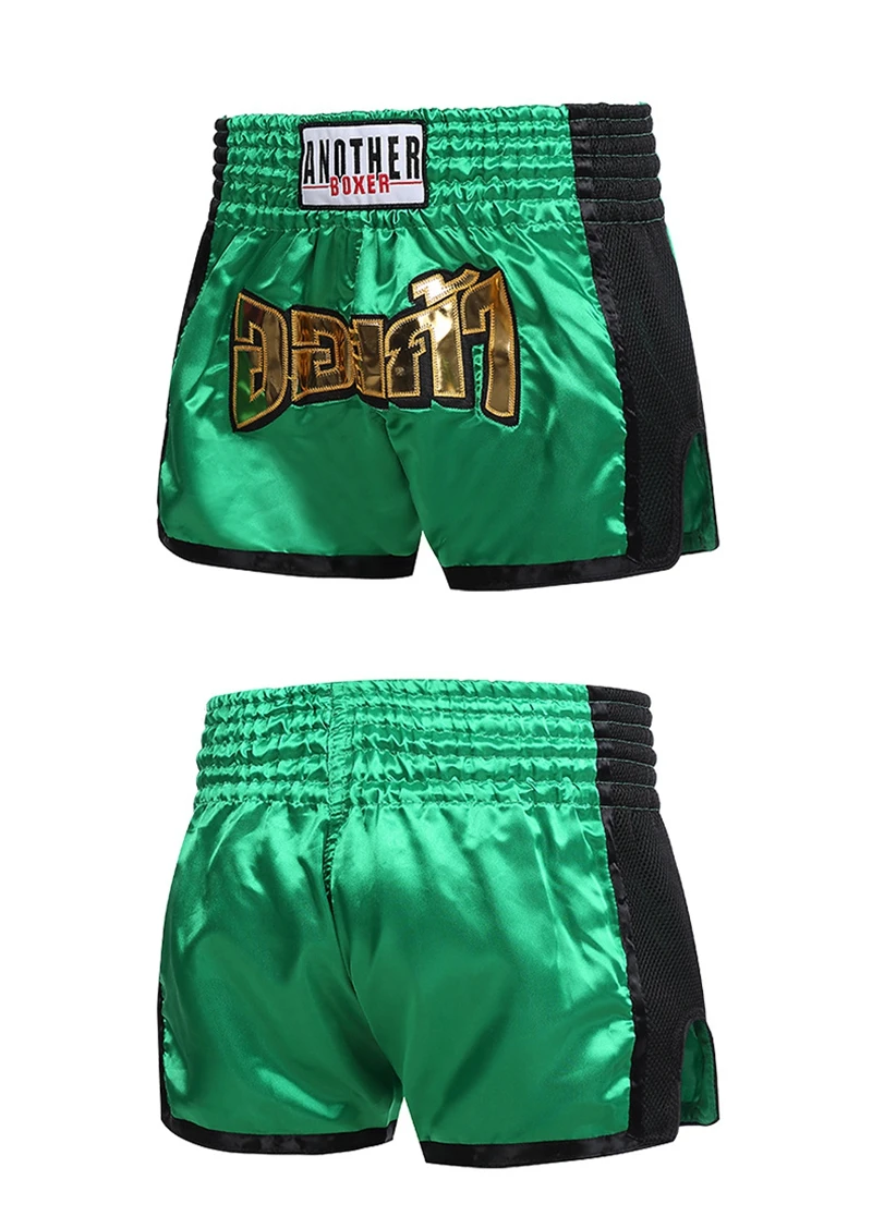 Muay Thai Shorts Men Women Kids Pink Boxing Training Kickboxing Pants Breathable MMA Shorts Combat Martial Arts Fight Clothing