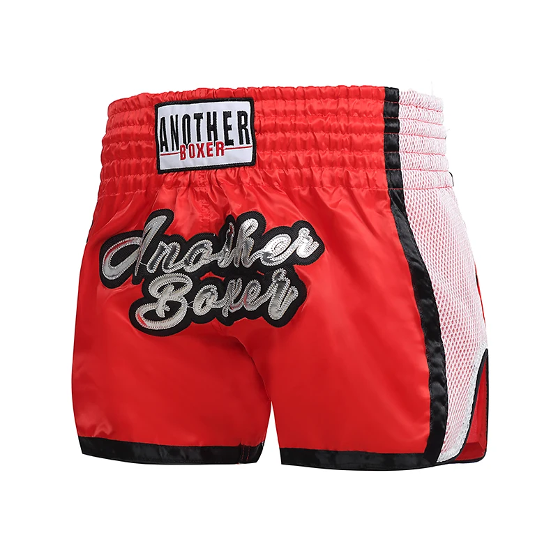 Muay Thai Shorts Men Women Kids Pink Boxing Training Kickboxing Pants Breathable MMA Shorts Combat Martial Arts Fight Clothing