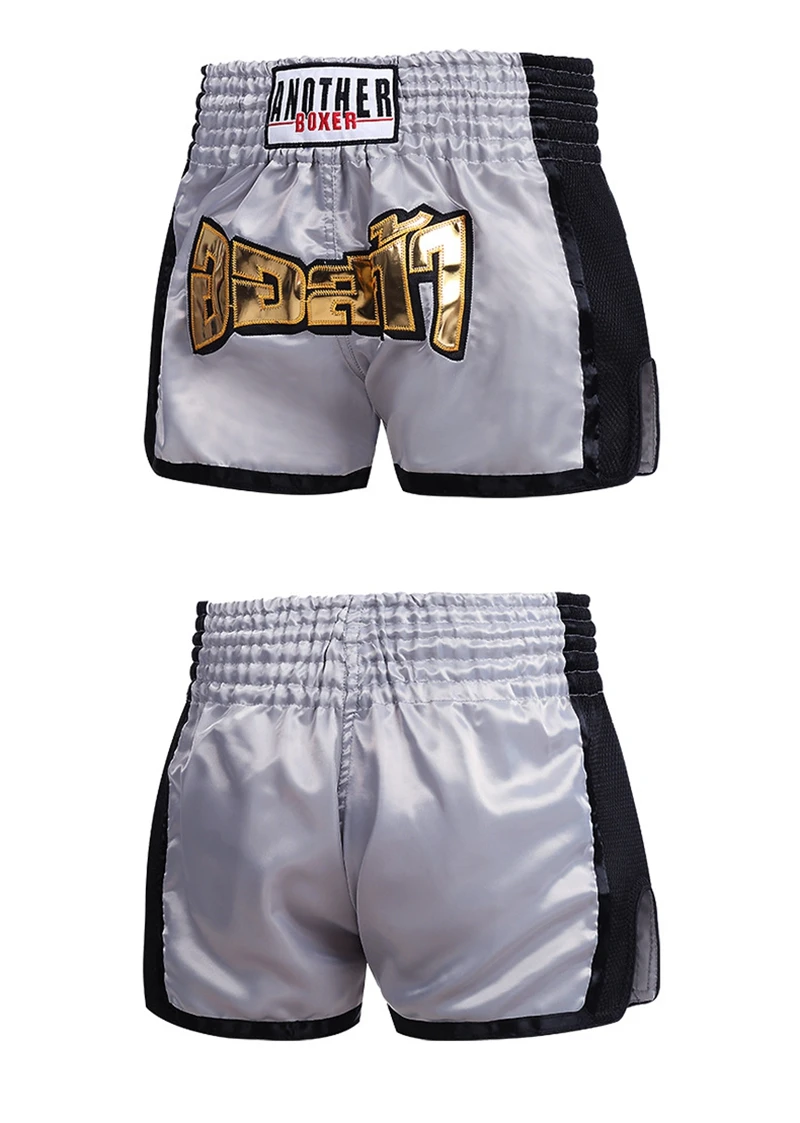 Muay Thai Shorts Men Women Kids Pink Boxing Training Kickboxing Pants Breathable MMA Shorts Combat Martial Arts Fight Clothing