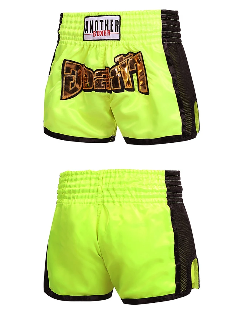 Muay Thai Shorts Men Women Kids Pink Boxing Training Kickboxing Pants Breathable MMA Shorts Combat Martial Arts Fight Clothing