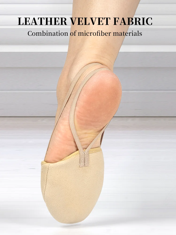Dynadans New Professional Rhythmic Gymnastics Shoes Women's Half Foot Shoes Children's Suede Half Foot Dance Toe Shoes