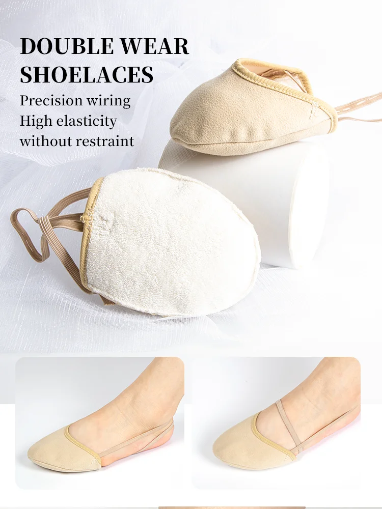 Dynadans New Professional Rhythmic Gymnastics Shoes Women's Half Foot Shoes Children's Suede Half Foot Dance Toe Shoes