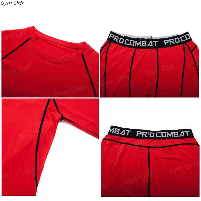 Rashguard Men's Compression Tight Pants Fitness Sport Running Leggings Men Anime Guts Gym Athletic Quick Dry Trousers Men