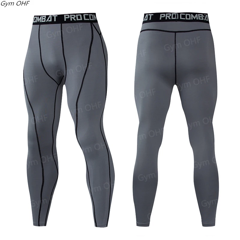 Rashguard Men's Compression Tight Pants Fitness Sport Running Leggings Men Anime Guts Gym Athletic Quick Dry Trousers Men