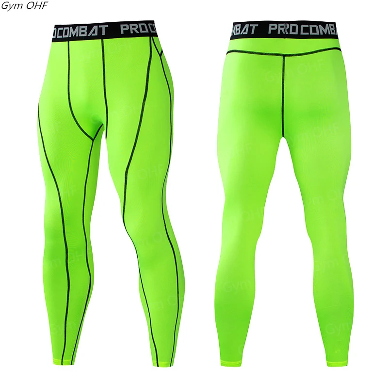 Rashguard Men's Compression Tight Pants Fitness Sport Running Leggings Men Anime Guts Gym Athletic Quick Dry Trousers Men