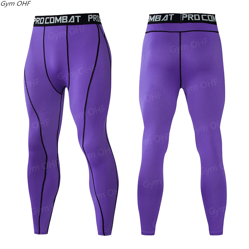 Rashguard Men's Compression Tight Pants Fitness Sport Running Leggings Men Anime Guts Gym Athletic Quick Dry Trousers Men
