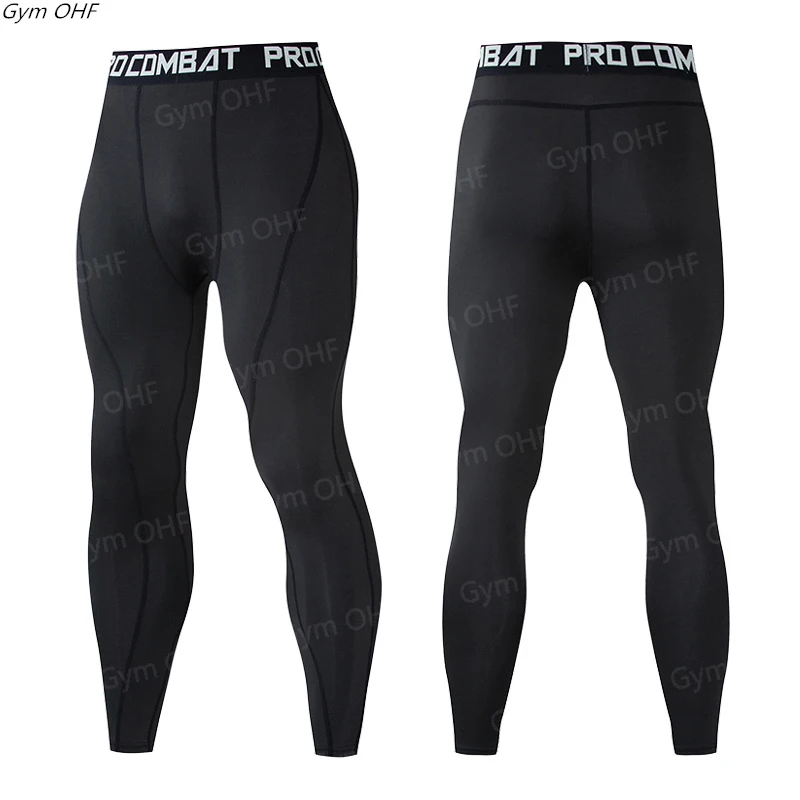 Rashguard Men's Compression Tight Pants Fitness Sport Running Leggings Men Anime Guts Gym Athletic Quick Dry Trousers Men